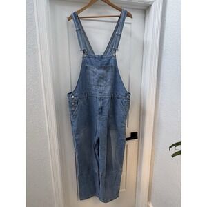 Overalls Denim Men's XXL Adjustable Straps Pockets Buttons